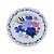 Prato Raso "Dipinto Bouquet" Azul Bitossi - 27cm - Imagem 1