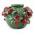 Vaso Decorativo em Cerâmica Verde com Morangos em Relevo - 25cm x 18cm - Imagem 1