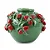 Vaso Decorativo em Cerâmica Verde com Morangos em Relevo - 26,5cm x 36,5cm - Imagem 1