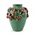 Vaso Decorativo em Cerâmica Verde com Morangos em Relevo - 47cm - Imagem 1