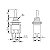 Chave HH Alavanca MTS123 3 Posições Pulsante 2 Lados - Imagem 2