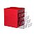 Gaveteiro Plástico Vermelho CG508 com 2 Divisórias por Gaveta - Imagem 1