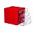 Gaveteiro Plástico Vermelho - CG408 com 5 Divisões por Gaveta - Imagem 1