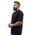 Camiseta Preta Em Malha Pv Lisa Para Personalizar Uniformes - Imagem 2