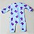 Macacão Longo com Zíper em Malha Soft Peluciado Sem Pé Azul Valentinha Bebê - Imagem 3