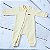 Macacão Longo com Zíper em Malha Plush Peluciado Sem Pé Baunilha Liso Turmatube Bebê - Imagem 2