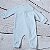 Macacão Longo com Zíper em Malha Plush Peluciado Sem Pé Azul Liso Turmatube Bebê - Imagem 3