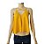 Cropped FOREVER 21 Amarelo, SemiNovo. O Viscose oferece leveza e frescor ao vestir. - Imagem 4
