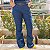 Calça Pantalona IMAGIVAN, Nova. Estampa Geométrica em tons de azul e preto, oferece um estilo moderno e elegante. - Imagem 2