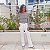 Calça Flare HERING Off-White, Nova. Inspirada nas calças boca de sino dos anos 70. - Imagem 1