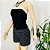Body LÍQUIDO, SemiNovo. Design elegante na cor preta, com detalhes em branco adicionam um toque de sofisticação. - Imagem 1