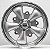 Rodas 5 SPOKE 5x205 Aro 15x5,5 off-set  20 P/ Fusca - Prata Diamantada - Imagem 3