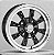 Jogo de Rodas 8 SPOKE Aro 15 tala 5,5 furação 4x130 offset 30 Preta Diamantada - Imagem 1