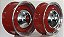 Jogo de Rodas Smoothie Vermelha Borda Diamantada aro 17 / Tala 6 e 7 / Furação 5x205 Offset 14 e 35 - Imagem 3