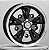 Jogo de RodaS 5 SPOKE 5x205 Aro 15x5,5 off-set 20 P/ Fusca - Preta borda Diamantada - Imagem 3