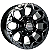 Jogo de Rodas OFF-ROAD Modelo M12 Aro 17 / tala 8 / furação 5x114, 5x120, 6x114 e 6x139 Offset 20 Preto e Preto Fosco Diamantado - Imagem 1