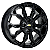 Jogo de Rodas VW, GM, FIAT, OUTROS Aro 16 / tala 6 / furação 4x100, 4x108, 4x114, 5x100 e 5x114 offset 42 Preto e Preto Diamantado - Imagem 1