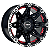 Jogo de Rodas OFF-ROAD Modelo M22 Aro 16 / tala 9 / furação 5x114, 6x114 e 6x139 Offset -20 Preto Diamantado - Imagem 1