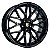 Jogo de Rodas Estilo Porsche Aro 19 / tala 8 e 9 / furação 5x100, 5x108, 5x110, 5x112, 5x114, 5x120 e 5x98 Offset 45,42,41,40,35,34,30 e 27 Preto e Preto Diamantado - Imagem 1