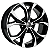 Jogo de Rodas KR R29 Modelo CIVIC LXR Aro 17 / tala 7 / furação 4x100 e 5x114 Offset 40 Preto Diamantado - Imagem 1