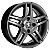 Jogo de Rodas Peugeot 308 Aro 15 / tala 6 / furação 4x108 Offset 25 Preto Diamantado e Grafite Fosco - Imagem 2