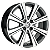 Jogo de Rodas KR R62 Esportiva Peugeot Aro 15 / tala 6 / furação 4x108 Offset 25 Preto Diamantado e Grafite Diamantado - Imagem 2