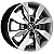 Jogo de Rodas KR R74 VW Gol 2017 Aro 17 / tala 7 / furação 4x100 Offset 38 Preto Diamantado - Imagem 2