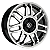 Jogo de Rodas KR R83 MODELO GOL GT SNOWFLAKE Aro 17 / tala 6 e 7 / furação 4x100 Offset 40 e 42 Preto Diamantado - Imagem 1