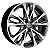 Jogo de Rodas KR R89 MODELO COROLLA XRS Aro 16 / tala 6 / furação 5x100 Offset 39 Preto Diamantado e Grafite Diamantado - Imagem 2