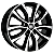 Jogo de Rodas KR S02 MODELO FIAT TORO Aro 16 / tala 6 / furação 5x110 Offset 28 Preto Diamantado e Grafite Diamantado - Imagem 1