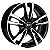 Jogo de Rodas KR K64 SPORT Aro 14 / tala 6 / furação 4x100 Offset 30 Preto Diamantado - Imagem 1