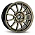 Jogo de Rodas KR K76 MODELO TURISMO Aro 14 / tala 6 / furação 4x100 e 4x98 Offset 36 Preto, Dourado e Prata Especial - Imagem 2