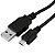 Cabo USB A Macho + Micro USB (v8) 2.0 1.8m Preto - Imagem 1