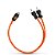 Cabo Y 2 Rca Macho + 1 Rca Femea Laranja 25cm MXT - Imagem 1