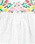 Conjunto 3 peças Batinha Branca com Flores, Body de Poá e Shorts Verde - Imagem 2