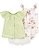 Conjunto 3 peças Batinha Verde Poá, Body Floral e Shorts Sarja Branco - Imagem 1