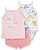 Conjunto 3 peças Regatinha Rosa, Body Coqueiros e Shorts Rosa - Imagem 1
