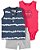 Conjunto 3 peças Body, Camiseta e Shorts Tie Dye - Imagem 1