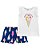 Camiseta Branca e Shorts Azul Sorvete - Imagem 1
