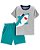 Camiseta Tubarão e Shorts Verde - Imagem 1