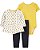 Cardigan Flores, Body Amarelo e Calça - Imagem 1