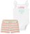 Body Branco "Love is My Super Power" e Shorts Listras - Imagem 1