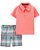 Camiseta Polo Neon e Shorts Xadrez - Imagem 1