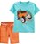 Camiseta Jeep e Shorts Laranja - Imagem 1