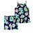 Conjunto Blusinha e Shorts Azul Floral - Imagem 1