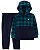 Conjunto Fleece Azul Xadrez - Imagem 1