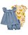 Trio Batinha e Shorts Chambray e Body Amarelo - Imagem 1