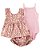 Trio Batinha Floral Rose, Body e Shorts - Imagem 1
