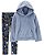 Blusa Fleece Azul e Calça Legging - Imagem 1