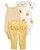 2 Bodies e Calça - Amarelo Flores e Listras - Imagem 1